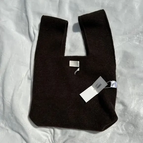 Lauren Manoogian Big Shopper Tote Bag Soil Espresso Brown NWT Wool Alpaca